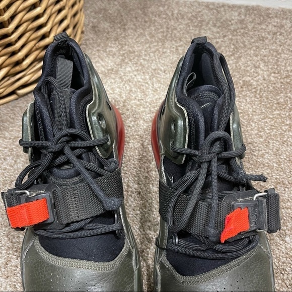 Nike Air Force 270 GS Sequoia Habanero Red black Green YOUTH Size 7Y - Picture 8 of 11